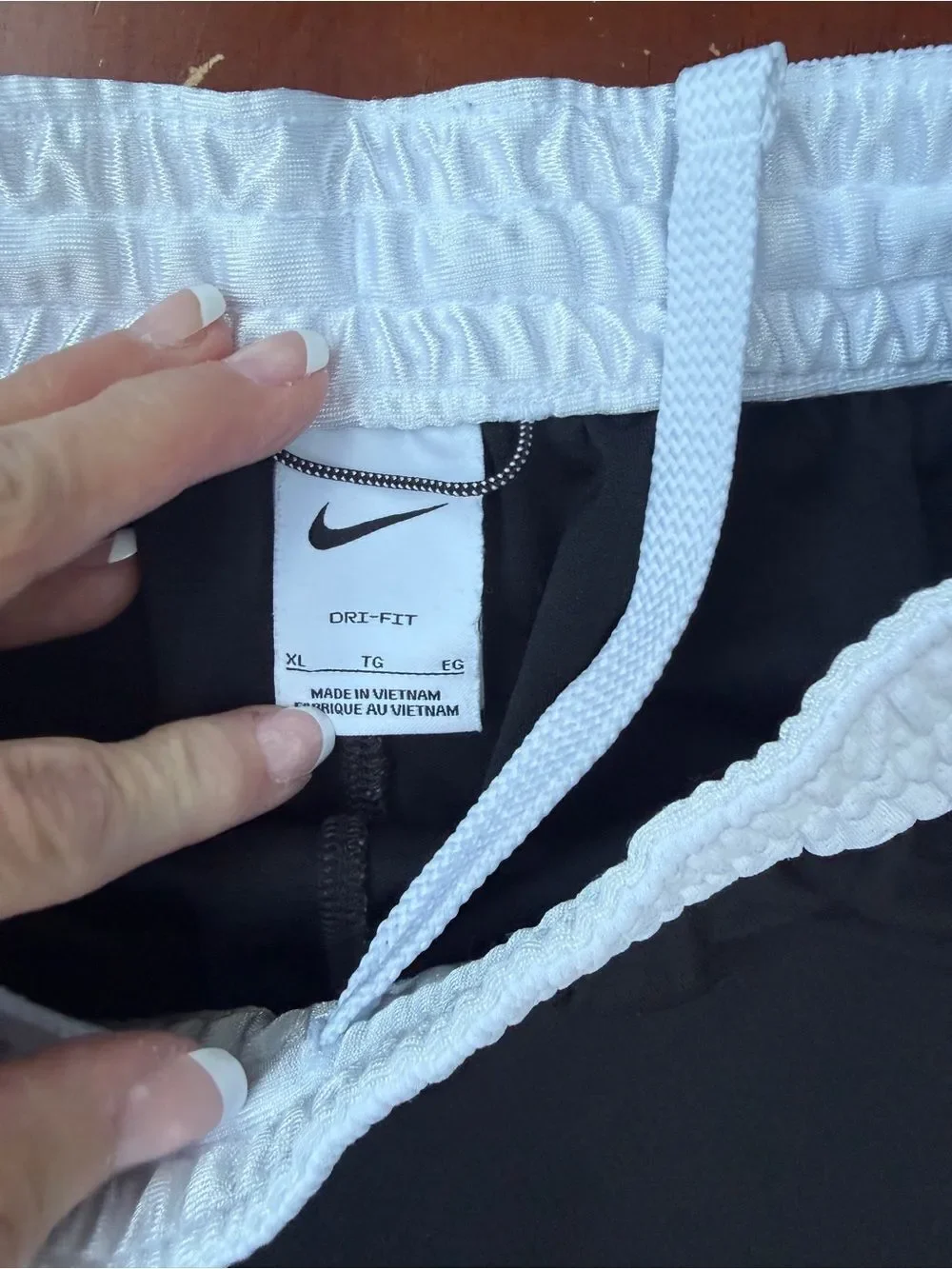 Nike Black Shorts with white Swoosh Accent